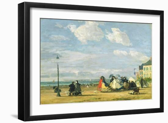 Empress Eugenie (1826-1920) at Trouville, 1863-Eugène Boudin-Framed Giclee Print