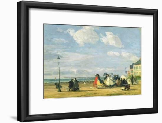 Empress Eugenie (1826-1920) at Trouville, 1863-Eugène Boudin-Framed Giclee Print