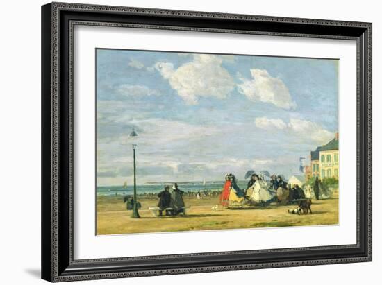 Empress Eugenie (1826-1920) at Trouville, 1863-Eugène Boudin-Framed Giclee Print