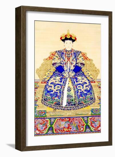 Empress Jing Xian (c.1681-1731), 1st consort of Emperor Yongzheng (1678 - 1735)-Chinese School-Framed Giclee Print
