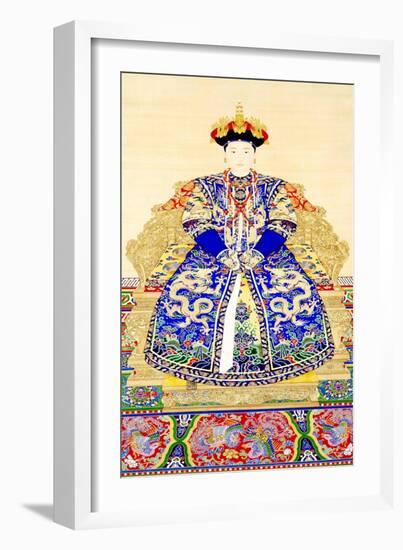 Empress Jing Xian (c.1681-1731), 1st consort of Emperor Yongzheng (1678 - 1735)-Chinese School-Framed Giclee Print