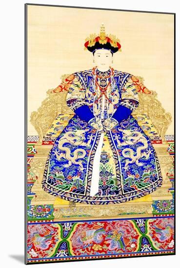 Empress Jing Xian (c.1681-1731), 1st consort of Emperor Yongzheng (1678 - 1735)-Chinese School-Mounted Giclee Print
