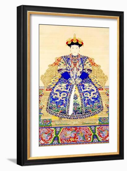 Empress Jing Xian (c.1681-1731), 1st consort of Emperor Yongzheng (1678 - 1735)-Chinese School-Framed Giclee Print