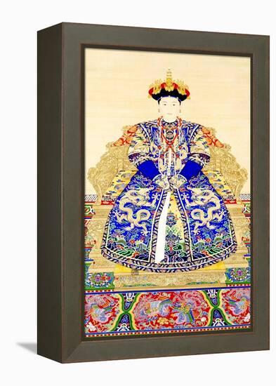 Empress Jing Xian (c.1681-1731), 1st consort of Emperor Yongzheng (1678 - 1735)-Chinese School-Framed Premier Image Canvas
