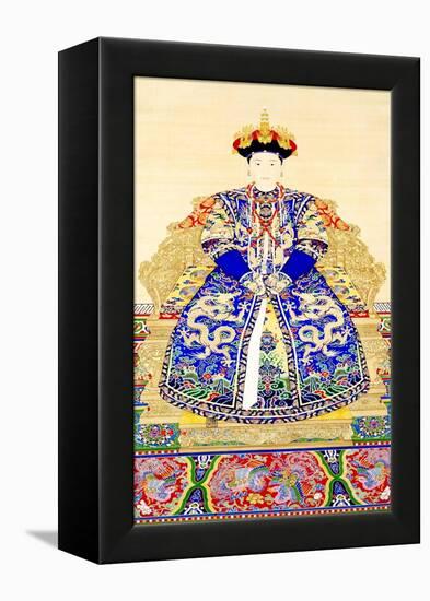 Empress Jing Xian (c.1681-1731), 1st consort of Emperor Yongzheng (1678 - 1735)-Chinese School-Framed Premier Image Canvas