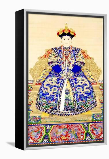 Empress Jing Xian (c.1681-1731), 1st consort of Emperor Yongzheng (1678 - 1735)-Chinese School-Framed Premier Image Canvas