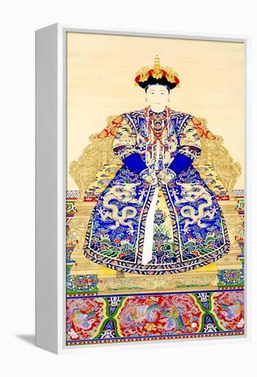 Empress Jing Xian (c.1681-1731), 1st consort of Emperor Yongzheng (1678 - 1735)-Chinese School-Framed Premier Image Canvas