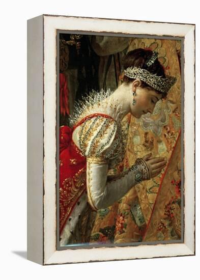 Empress Joséphine (The Coronation of Napoleon, Detai)-Jacques Louis David-Framed Premier Image Canvas