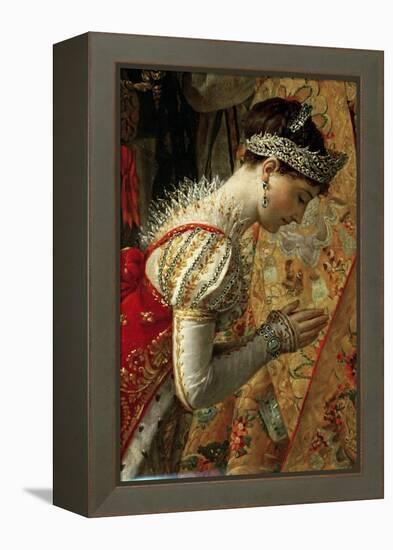 Empress Joséphine (The Coronation of Napoleon, Detai)-Jacques Louis David-Framed Premier Image Canvas