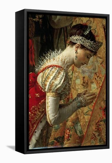 Empress Joséphine (The Coronation of Napoleon, Detai)-Jacques Louis David-Framed Premier Image Canvas