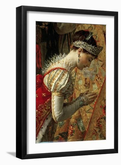 Empress Joséphine (The Coronation of Napoleon, Detai)-Jacques Louis David-Framed Giclee Print