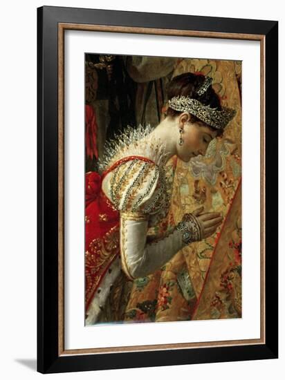 Empress Joséphine (The Coronation of Napoleon, Detai)-Jacques Louis David-Framed Giclee Print