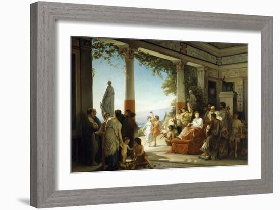 Empress Livia Attending Grape Harvest on Hills of Grignano-Cesare Dell'acqua-Framed Giclee Print