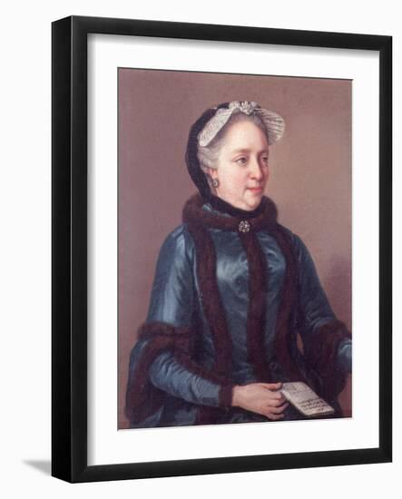 Empress Maria Theresa of Austria (1717-80) 1762-Jean-Etienne Liotard-Framed Giclee Print