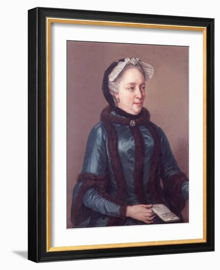 Empress Maria Theresa of Austria (1717-80) 1762-Jean-Etienne Liotard-Framed Giclee Print