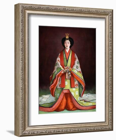 Empress Nagako of Japan in her coronation garments, c1924. Artist: Unknown-Unknown-Framed Giclee Print