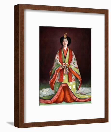 Empress Nagako of Japan in her coronation garments, c1924. Artist: Unknown-Unknown-Framed Giclee Print