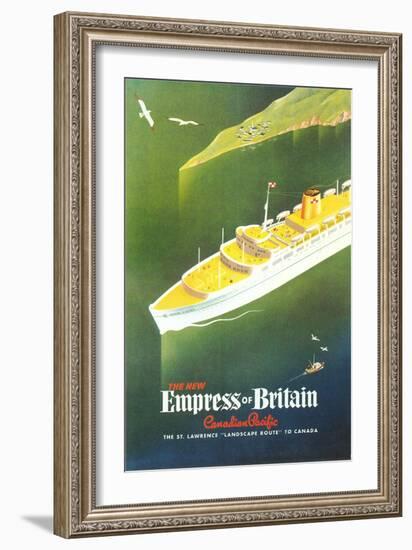 Empress of Britain Travel Poster-null-Framed Art Print