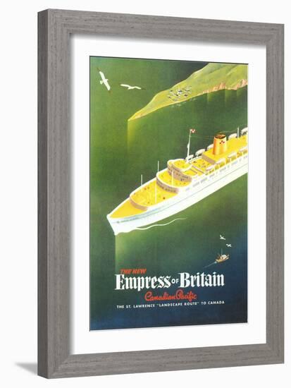 Empress of Britain Travel Poster-null-Framed Art Print