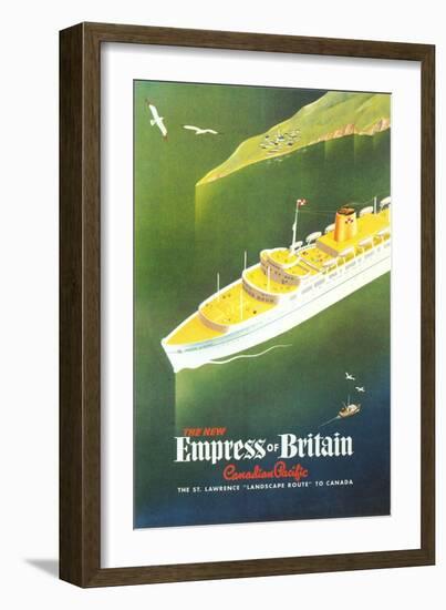 Empress of Britain Travel Poster-null-Framed Art Print