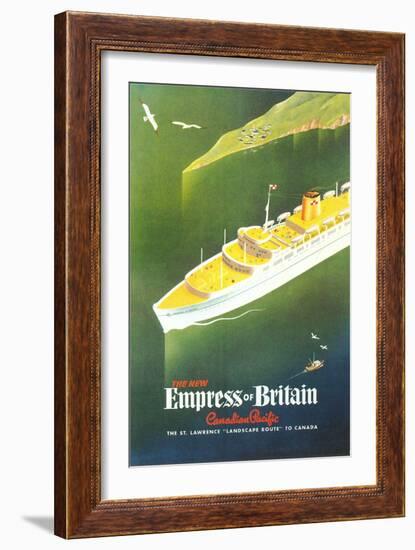 Empress of Britain Travel Poster-null-Framed Art Print