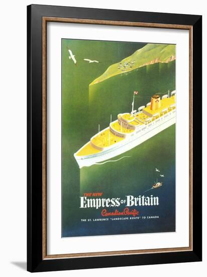 Empress of Britain Travel Poster--Framed Art Print