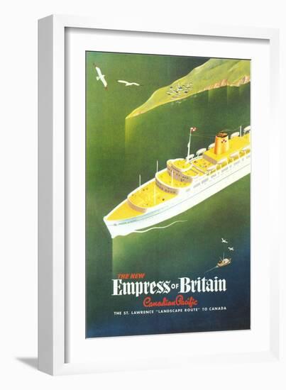 Empress of Britain Travel Poster-null-Framed Art Print