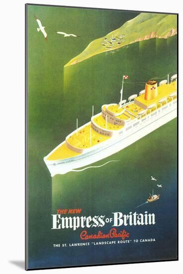 Empress of Britain Travel Poster-null-Mounted Art Print