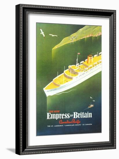 Empress of Britain Travel Poster-null-Framed Art Print