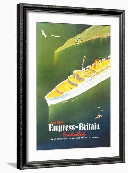 Empress of Britain Travel Poster-null-Framed Art Print