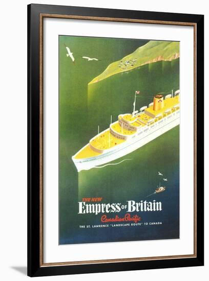 Empress of Britain Travel Poster-null-Framed Art Print