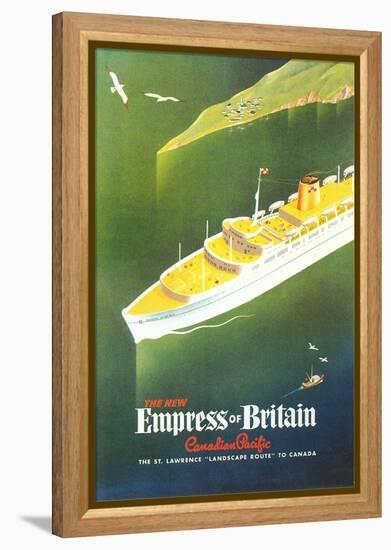 Empress of Britain Travel Poster-null-Framed Stretched Canvas