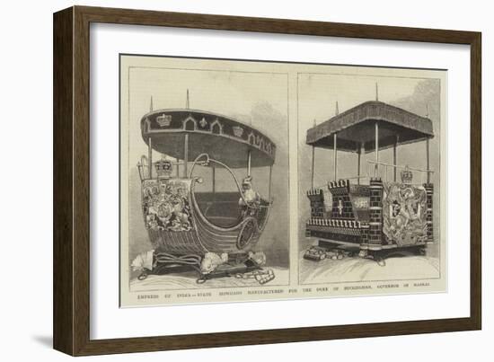 Empress of India, State Howdahs Manufactured for the Duke of Buckingham, Governor of Madras-null-Framed Giclee Print