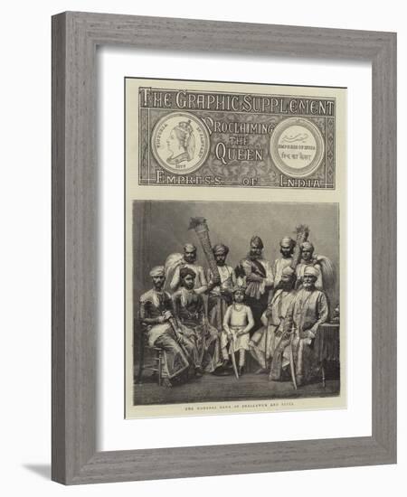 Empress of India, the Maharaj Rana of Jhallawur and Suite-null-Framed Giclee Print