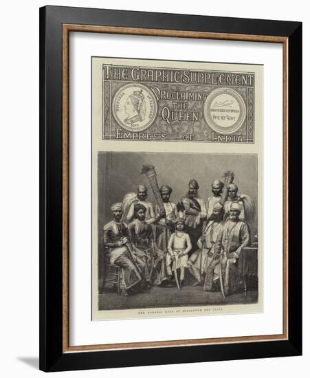 Empress of India, the Maharaj Rana of Jhallawur and Suite-null-Framed Giclee Print