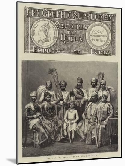 Empress of India, the Maharaj Rana of Jhallawur and Suite-null-Mounted Giclee Print