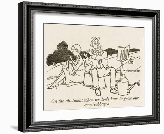 Empty Allotments-William Heath Robinson-Framed Art Print