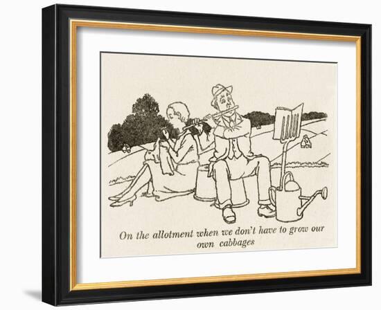 Empty Allotments-William Heath Robinson-Framed Art Print