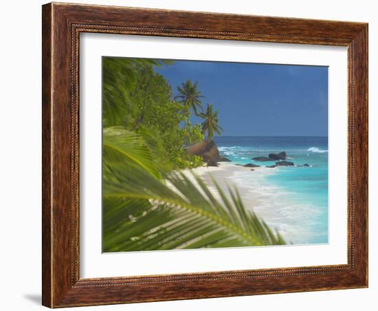 Empty Beach, Seychelles, Indian Ocean, Africa-Sakis Papadopoulos-Framed Photographic Print