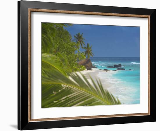 Empty Beach, Seychelles, Indian Ocean, Africa-Sakis Papadopoulos-Framed Photographic Print