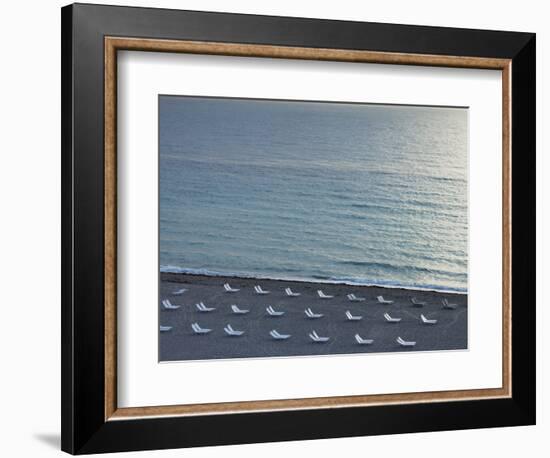 Empty Beach, South Beach, Miami Beach, Florida, United States of America, North America-Angelo Cavalli-Framed Photographic Print