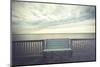 Empty Bench along the Boardwalk Overlooking the Currituck Sound in Duck in the Outer Banks of North-pdb1-Mounted Photographic Print