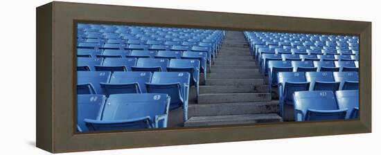 Empty Blue Seats in a Stadium, Soldier Field, Chicago, Illinois, USA-null-Framed Premier Image Canvas