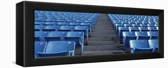 Empty Blue Seats in a Stadium, Soldier Field, Chicago, Illinois, USA-null-Framed Premier Image Canvas