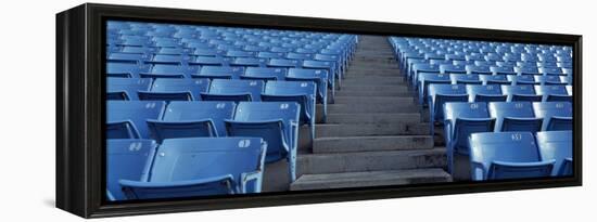 Empty Blue Seats in a Stadium, Soldier Field, Chicago, Illinois, USA-null-Framed Premier Image Canvas