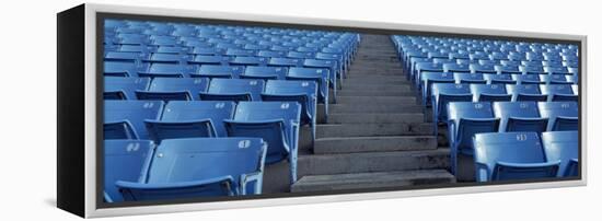 Empty Blue Seats in a Stadium, Soldier Field, Chicago, Illinois, USA-null-Framed Premier Image Canvas