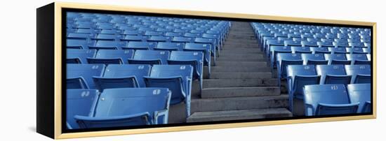 Empty Blue Seats in a Stadium, Soldier Field, Chicago, Illinois, USA-null-Framed Premier Image Canvas