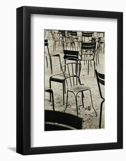 Empty Chair in the Luxembourg Garden-Christian Peacock-Framed Art Print