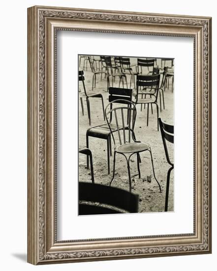 Empty Chair in the Luxembourg Garden-Christian Peacock-Framed Art Print