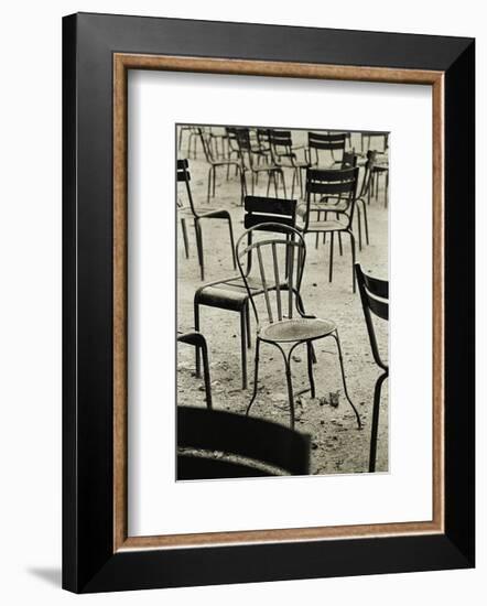 Empty Chair in the Luxembourg Garden-Christian Peacock-Framed Art Print